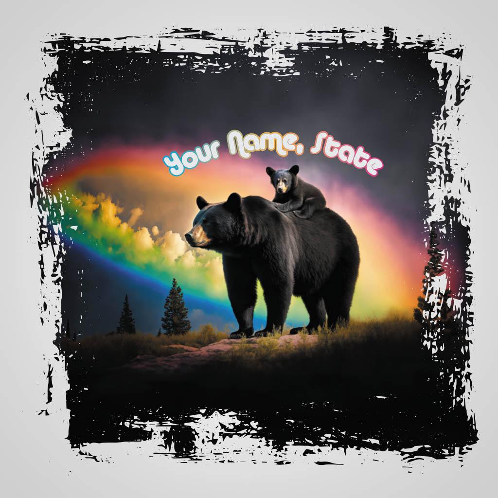 Rainbow Bear With Cub LMS Design