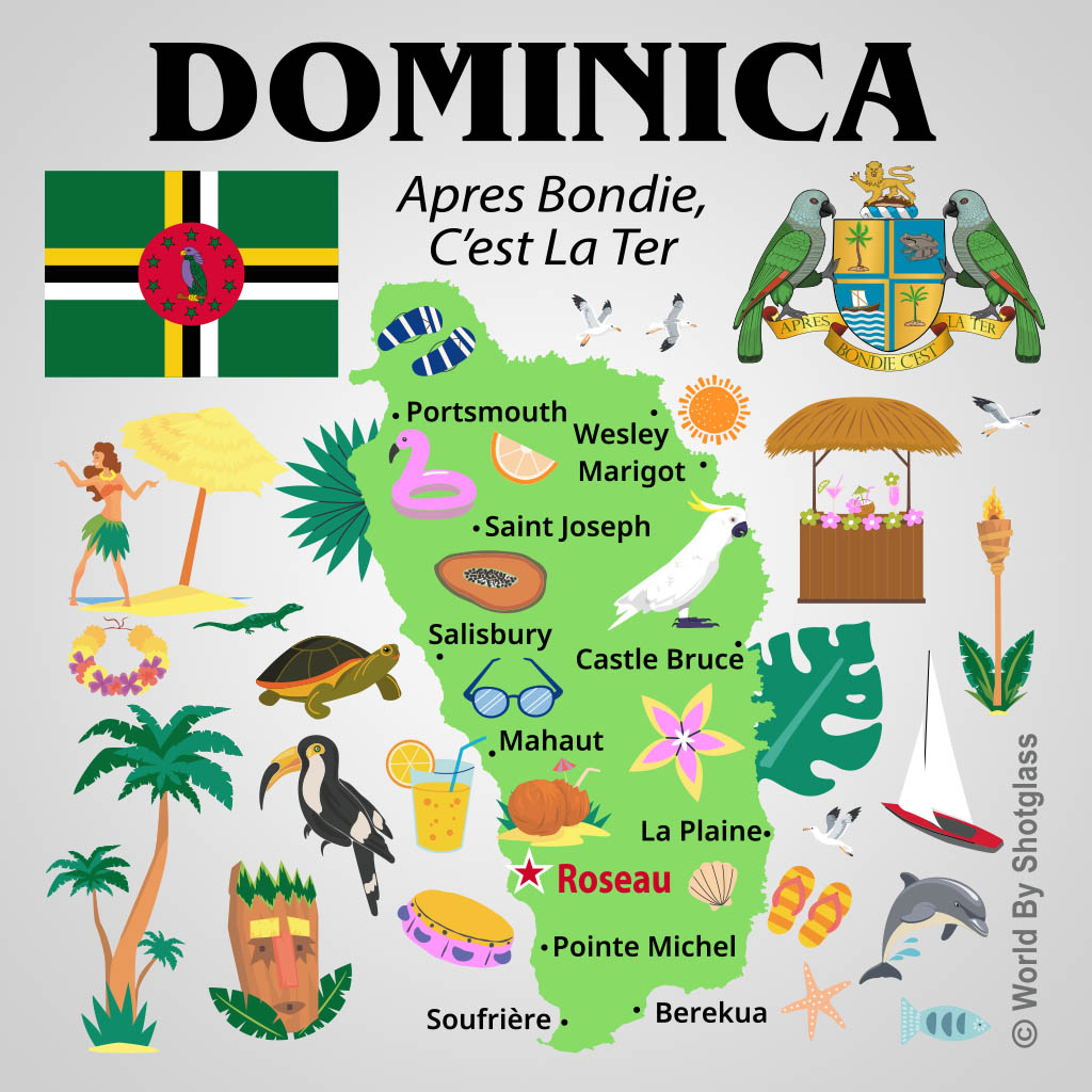 Dominica Map UMC Design UMC01181