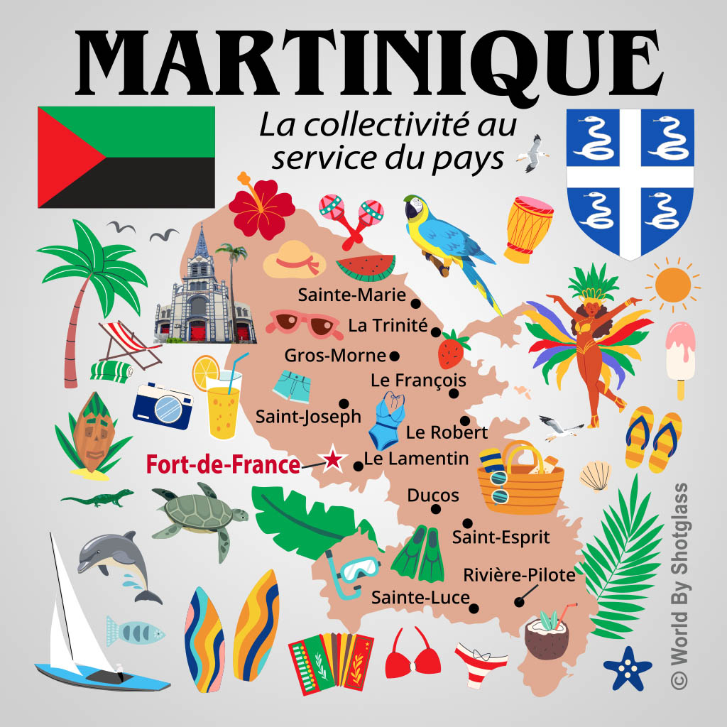 Martinique Map UMC Design UMC01182
