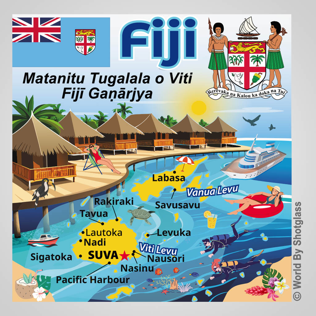 Fiji Map UMC Design UMC01205