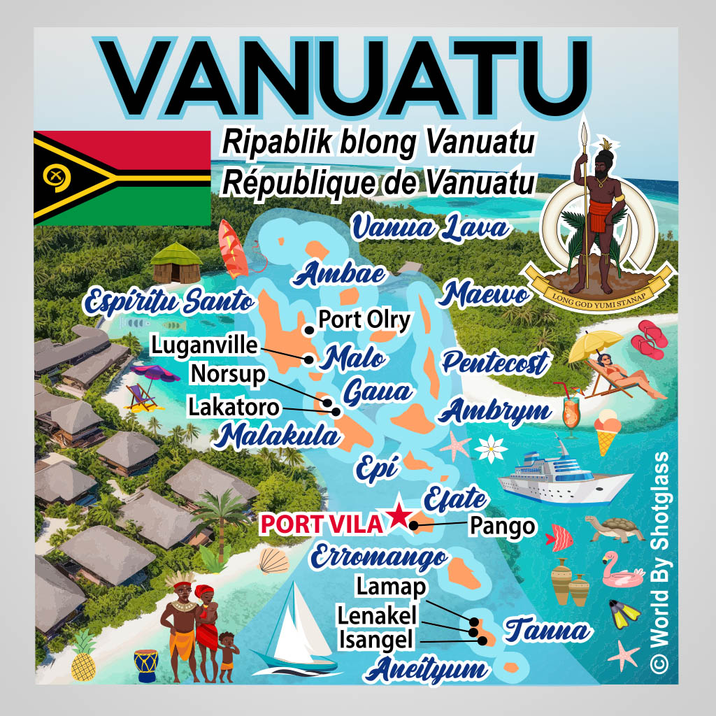 Vanuatu Map UMC Design UMC01208