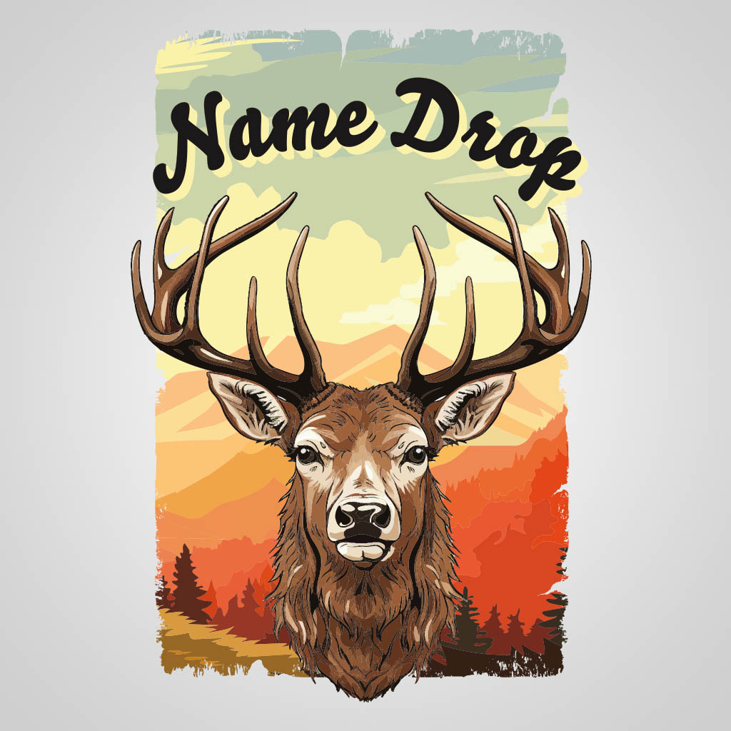 Deer Head Name Drop UMS Design