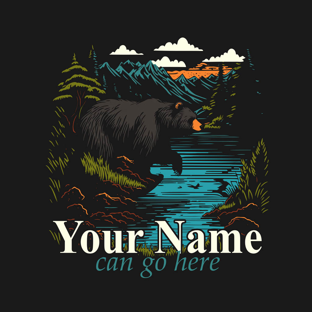 Bear On Lake Name Drop UMS Design