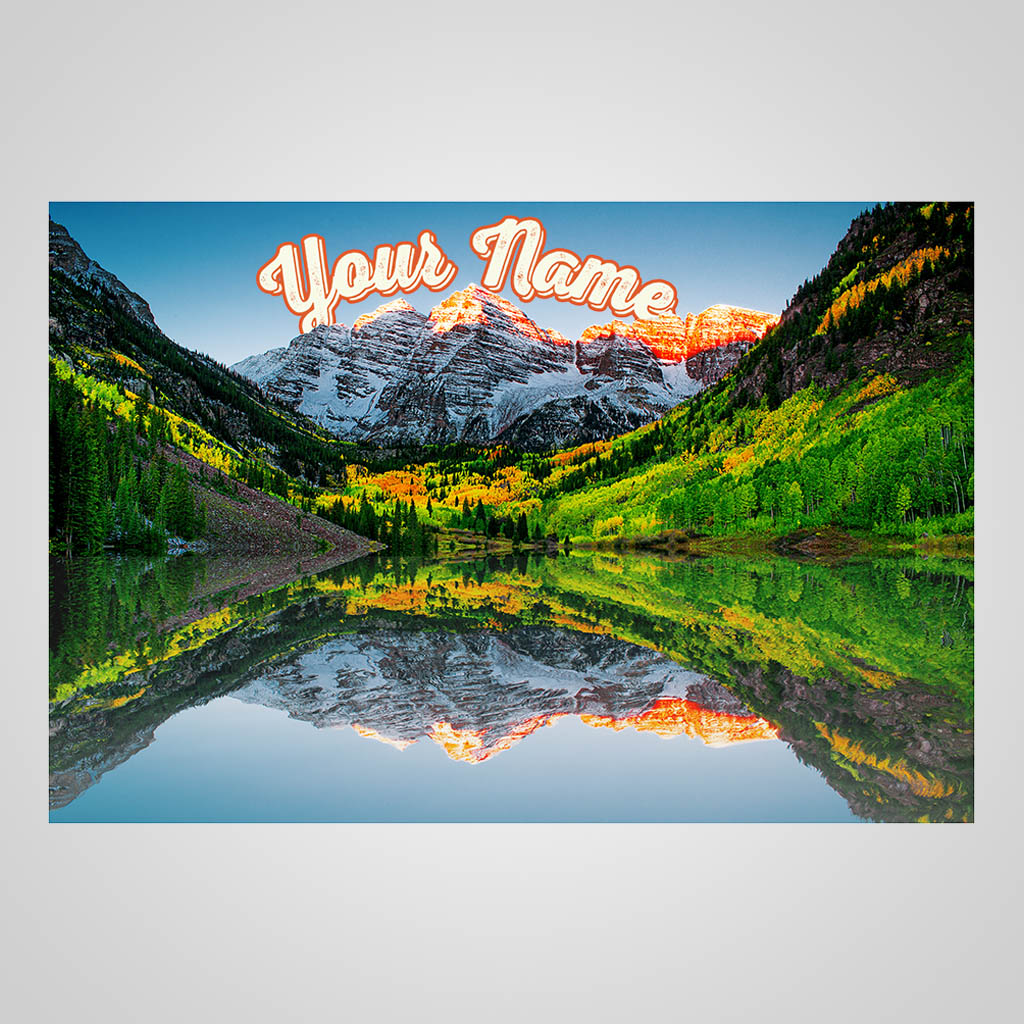 Maroon Bells With Name Drop UV Full Wrap Design