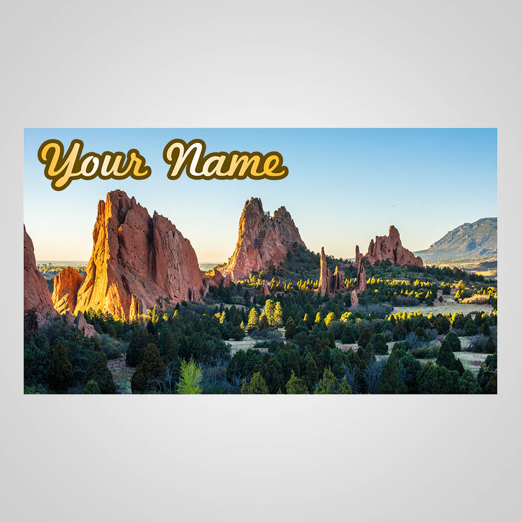 Garden Of The Gods With Name Drop UV Full Wrap Design