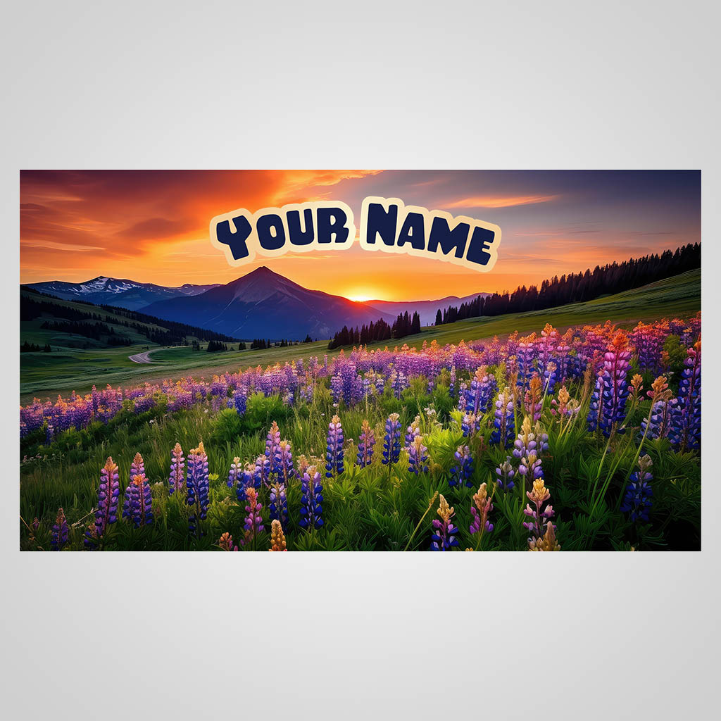 Crested Butte Wildflowers With Name Drop UV Full Wrap Design