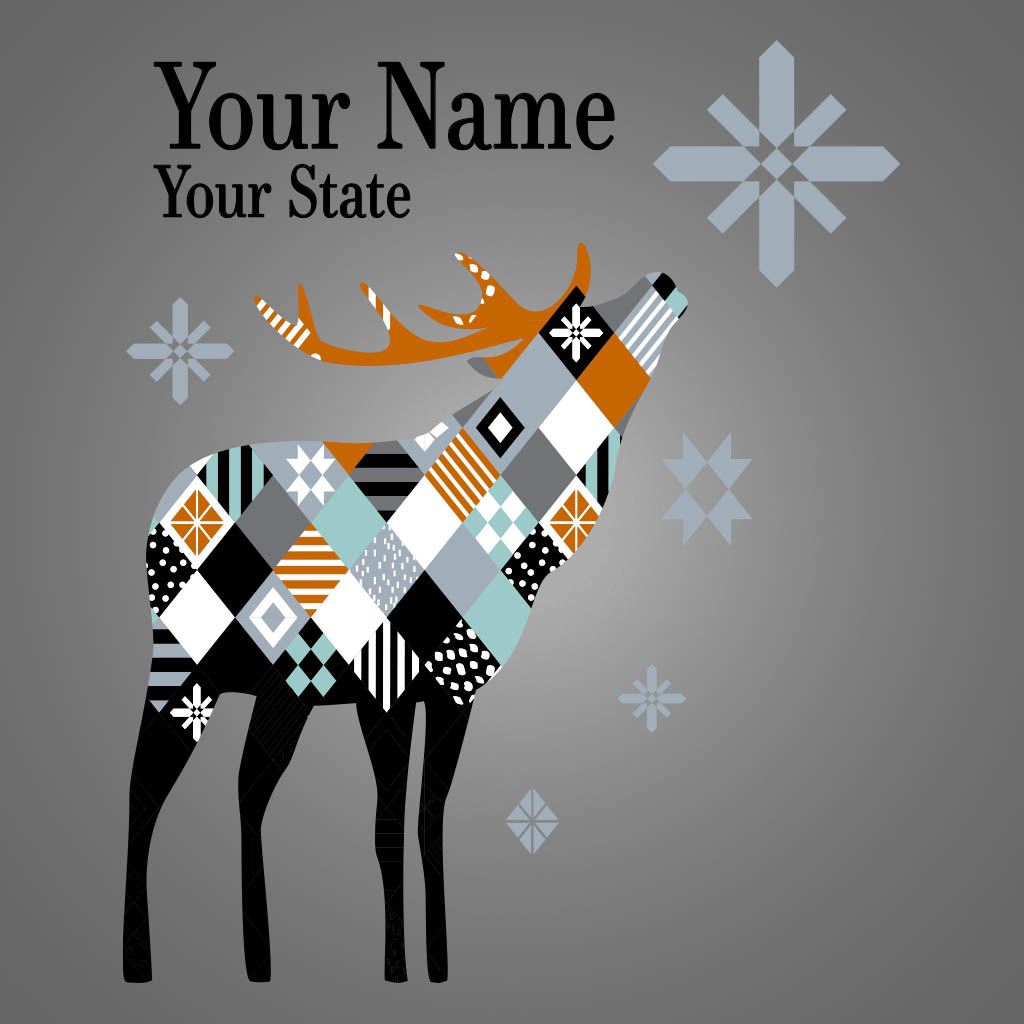 Deer With Name Drop UMS Design UMS01112