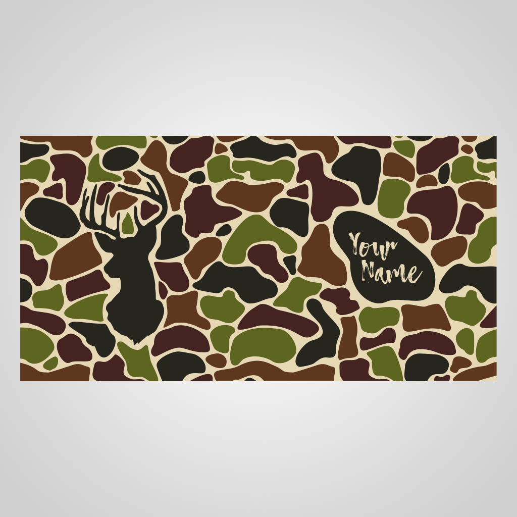 Deer Camo Print With Name Drop UMS Design UMS01113