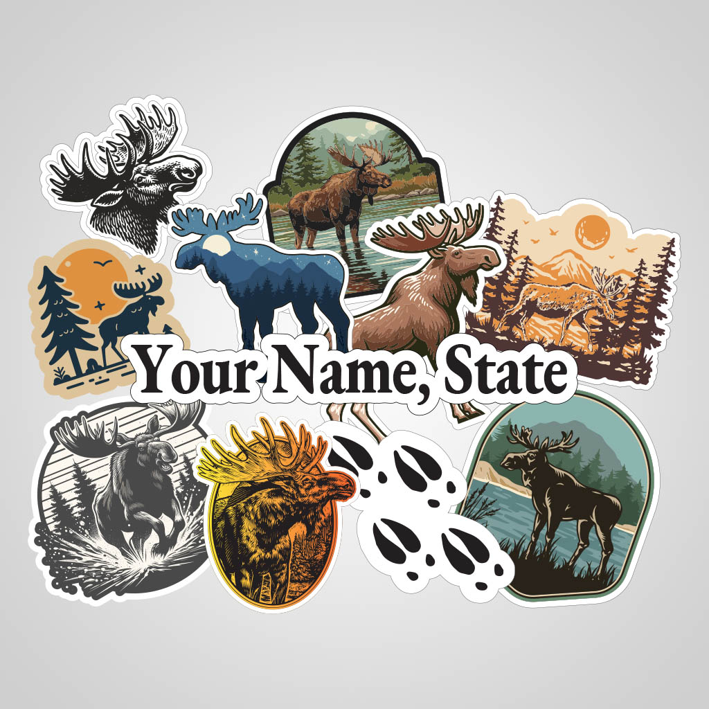Moose Stickers UMS Design UMS01142