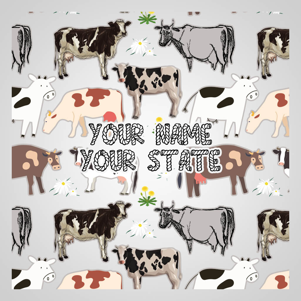 Cow Stickers UMS Design UMS01147