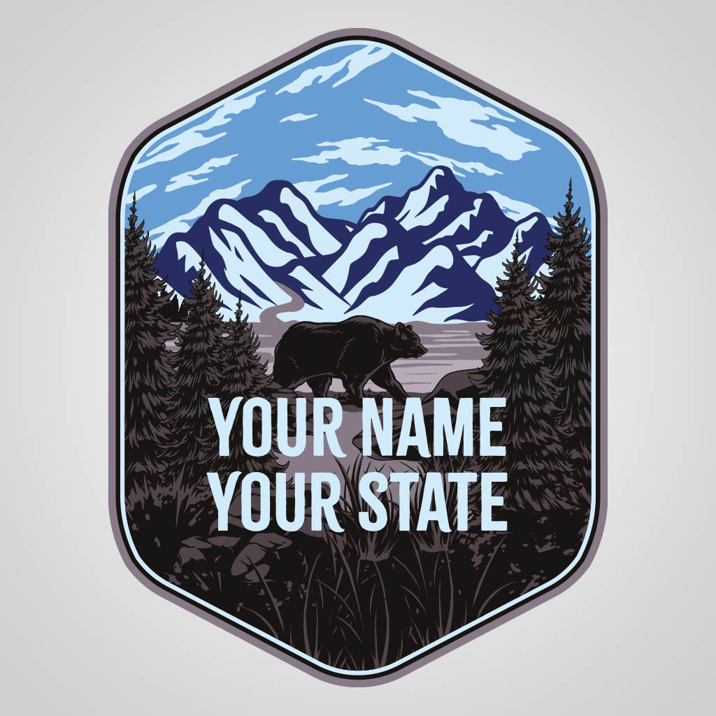 Shield With Bear Name Drop UMS Design UMS01184