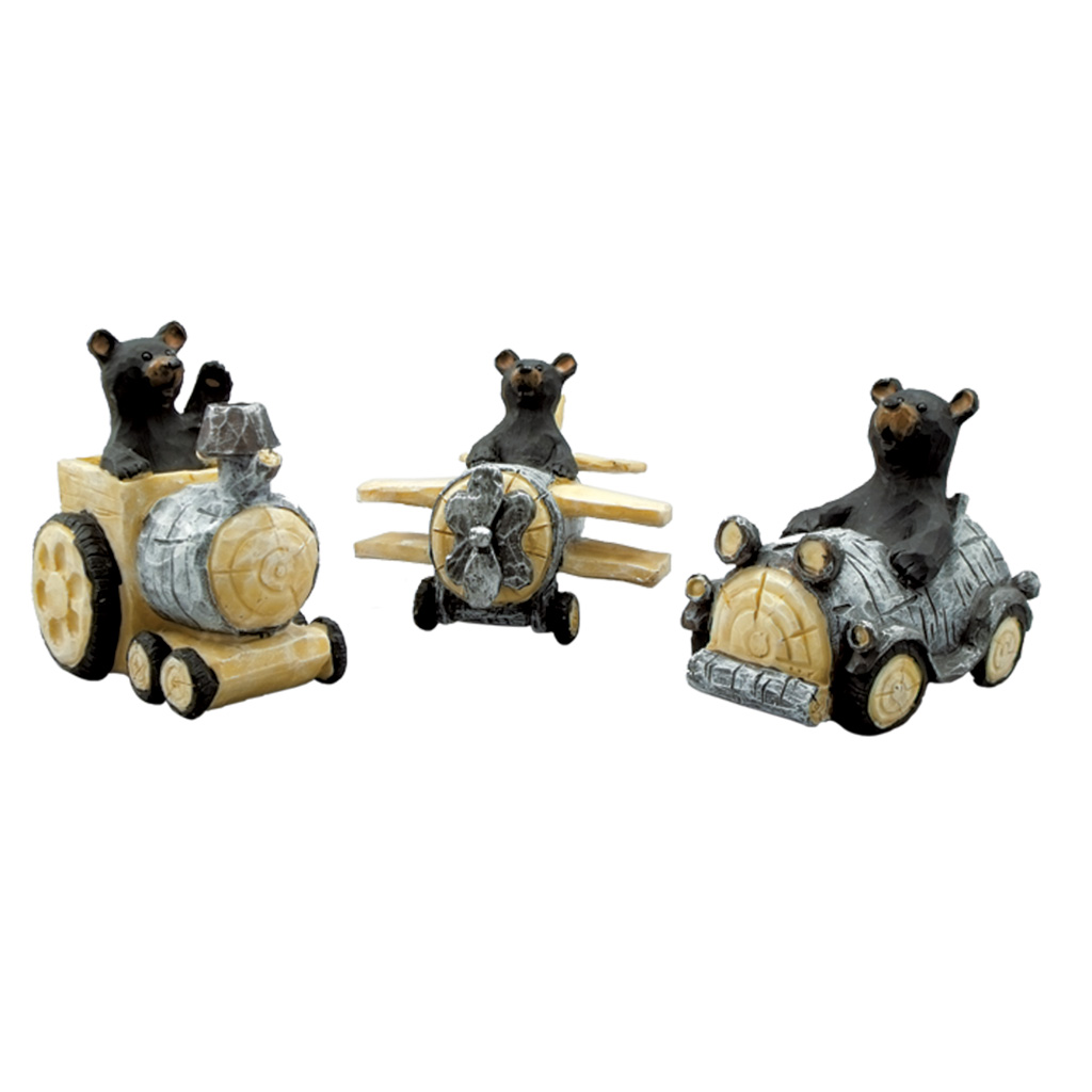 Bear in Vehicle Figurine 17429