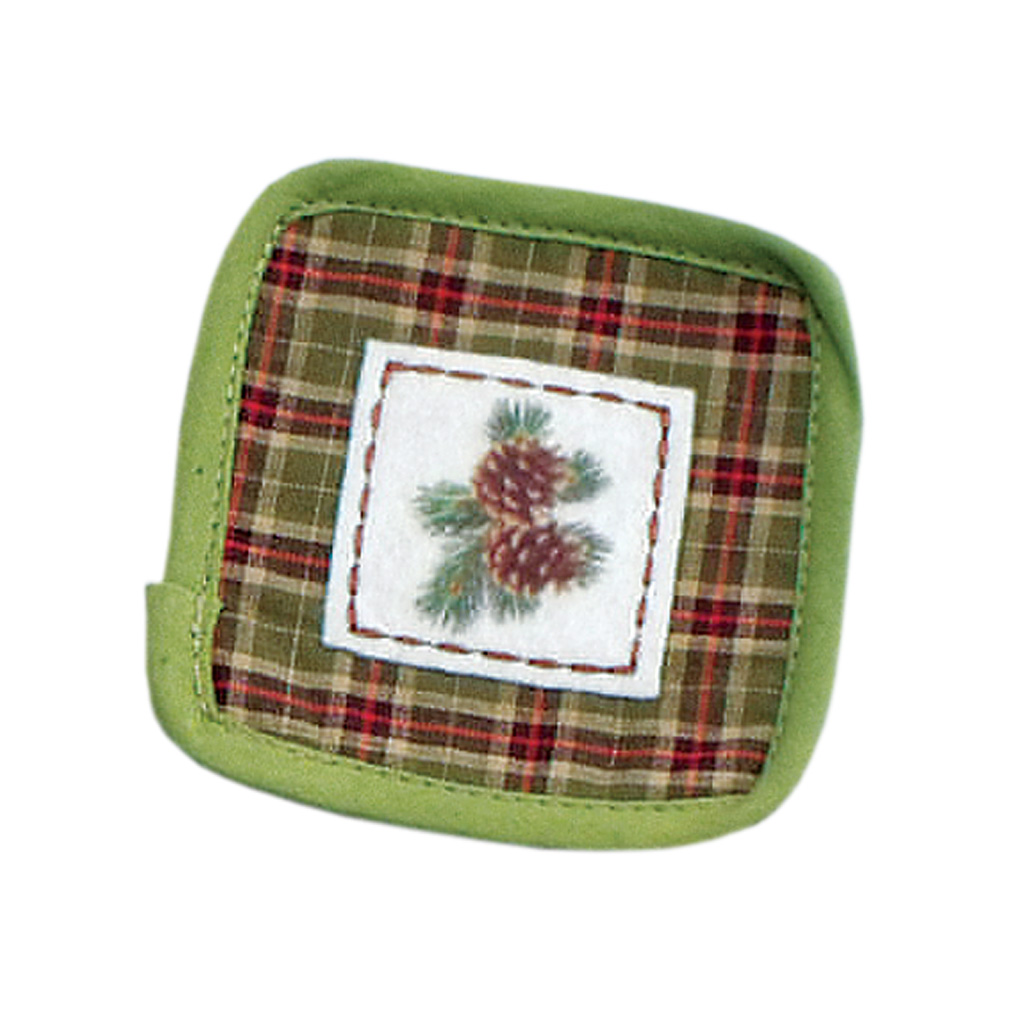 Pinecone & Plaid Coaster Set 19028 View 2