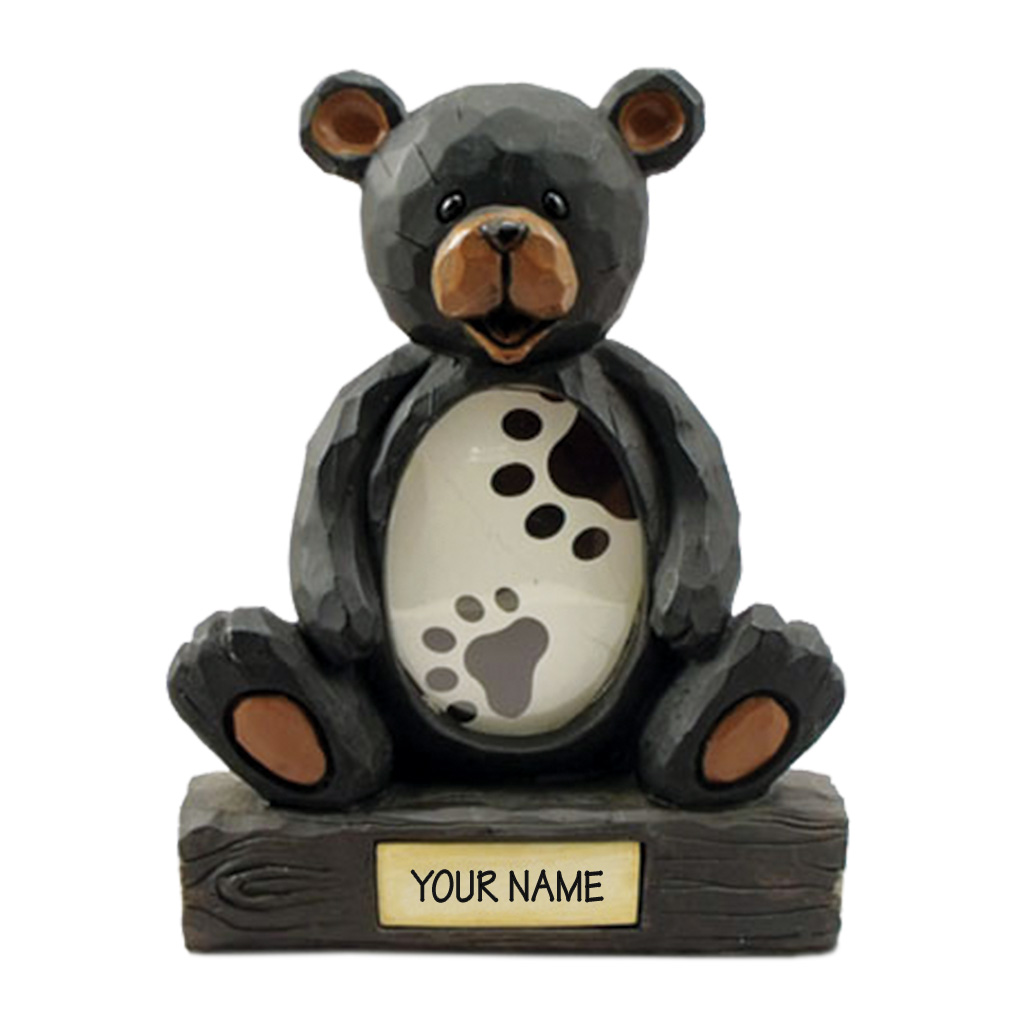 Sitting Bear Photo Frame With Plaque 19045