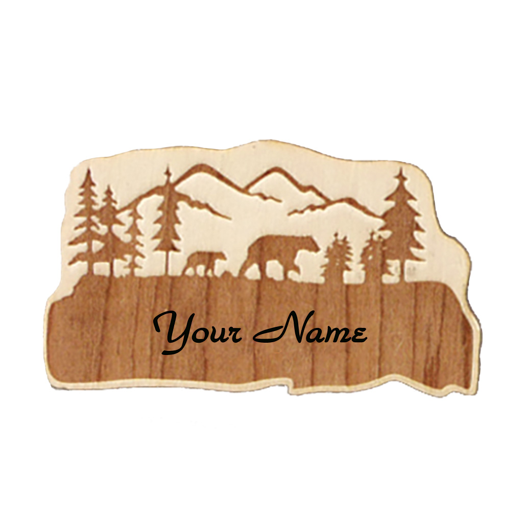 Bears Laser-Engraved Wood Magnet 19250