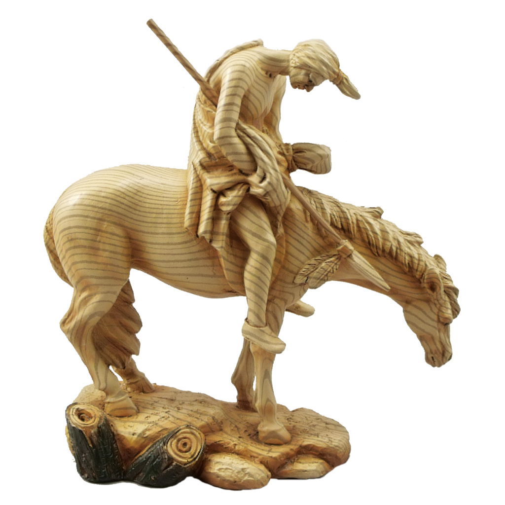 Wood-Look End Of The Trail Rider 19263