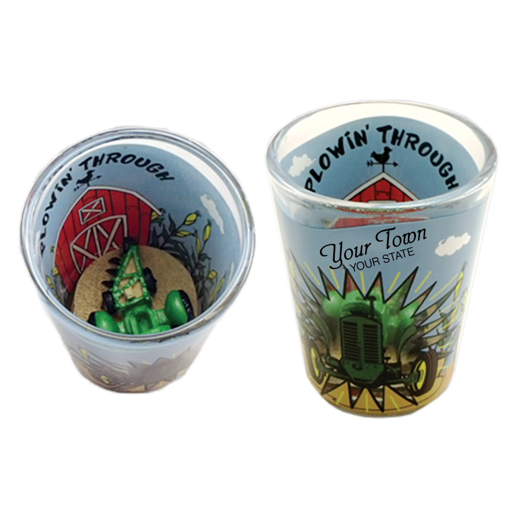 Plowin' Through Shot Glass 19473