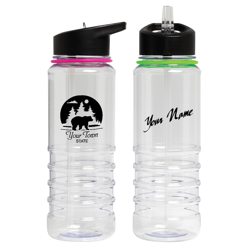 Ribbed Sports Bottle with Spout 19550