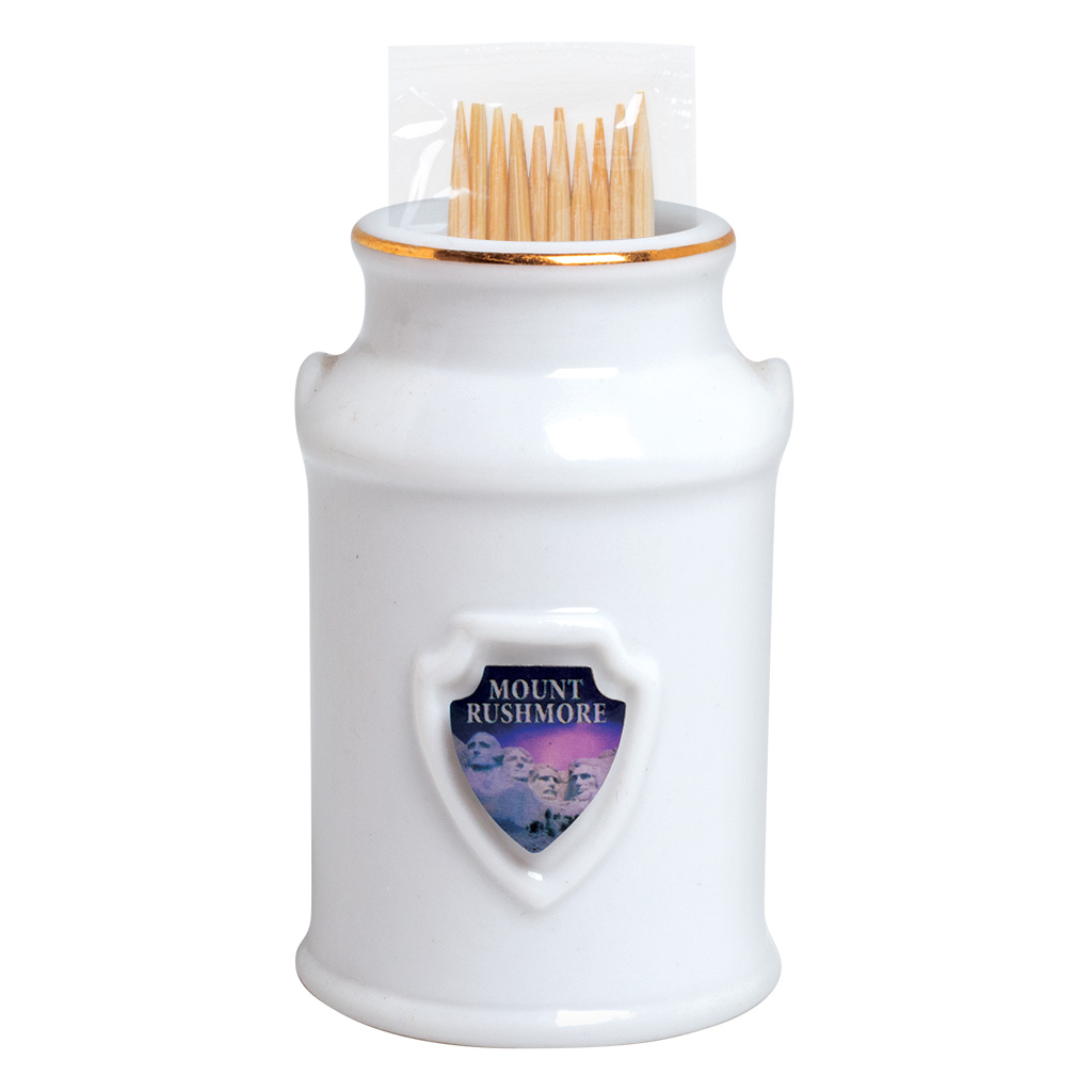 Milk Can Toothpick Holder with Shield 19712