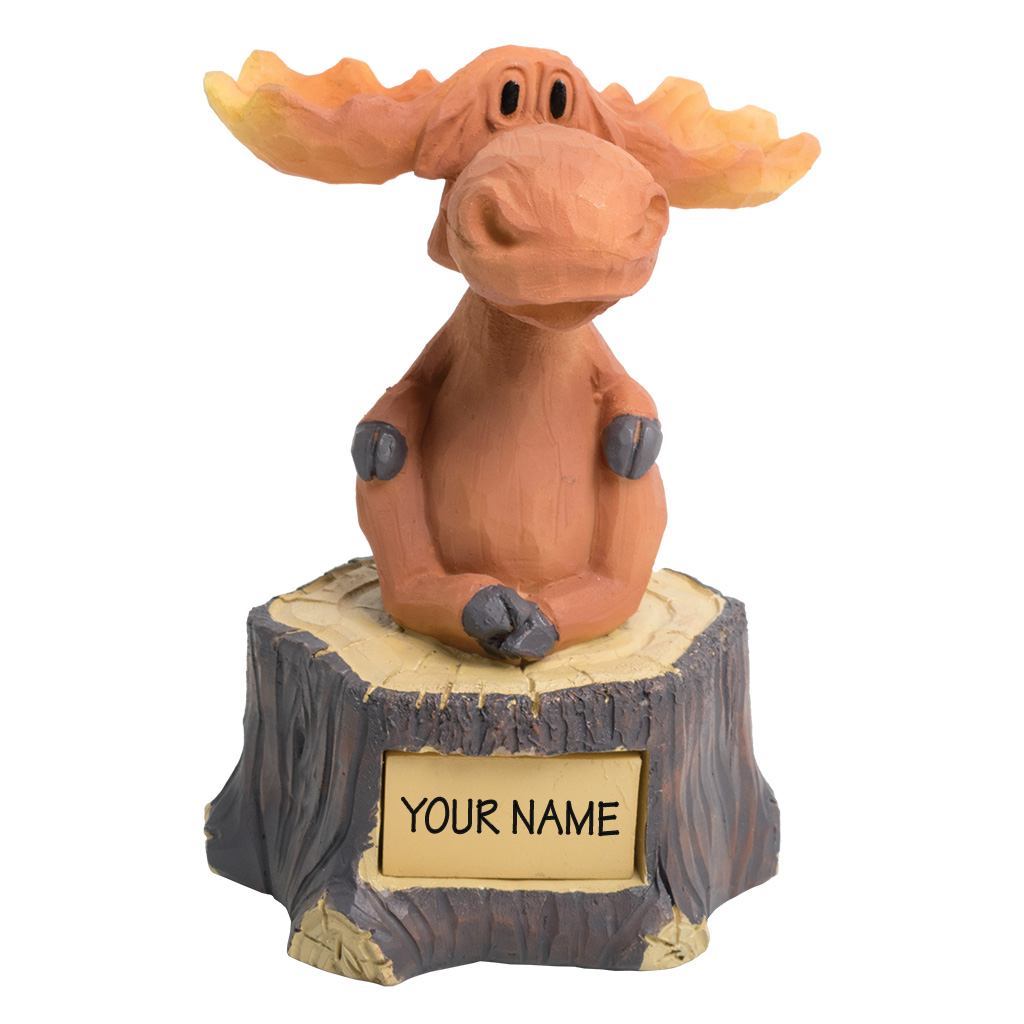 Moose Bobble Figure With Plaque 19787