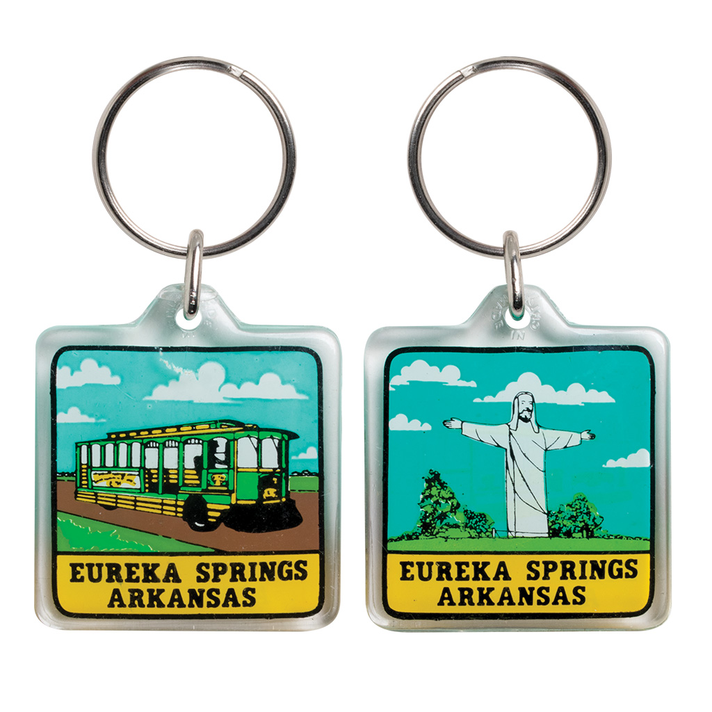 Square Lucite Keychain, Eureka Springs 20302ES