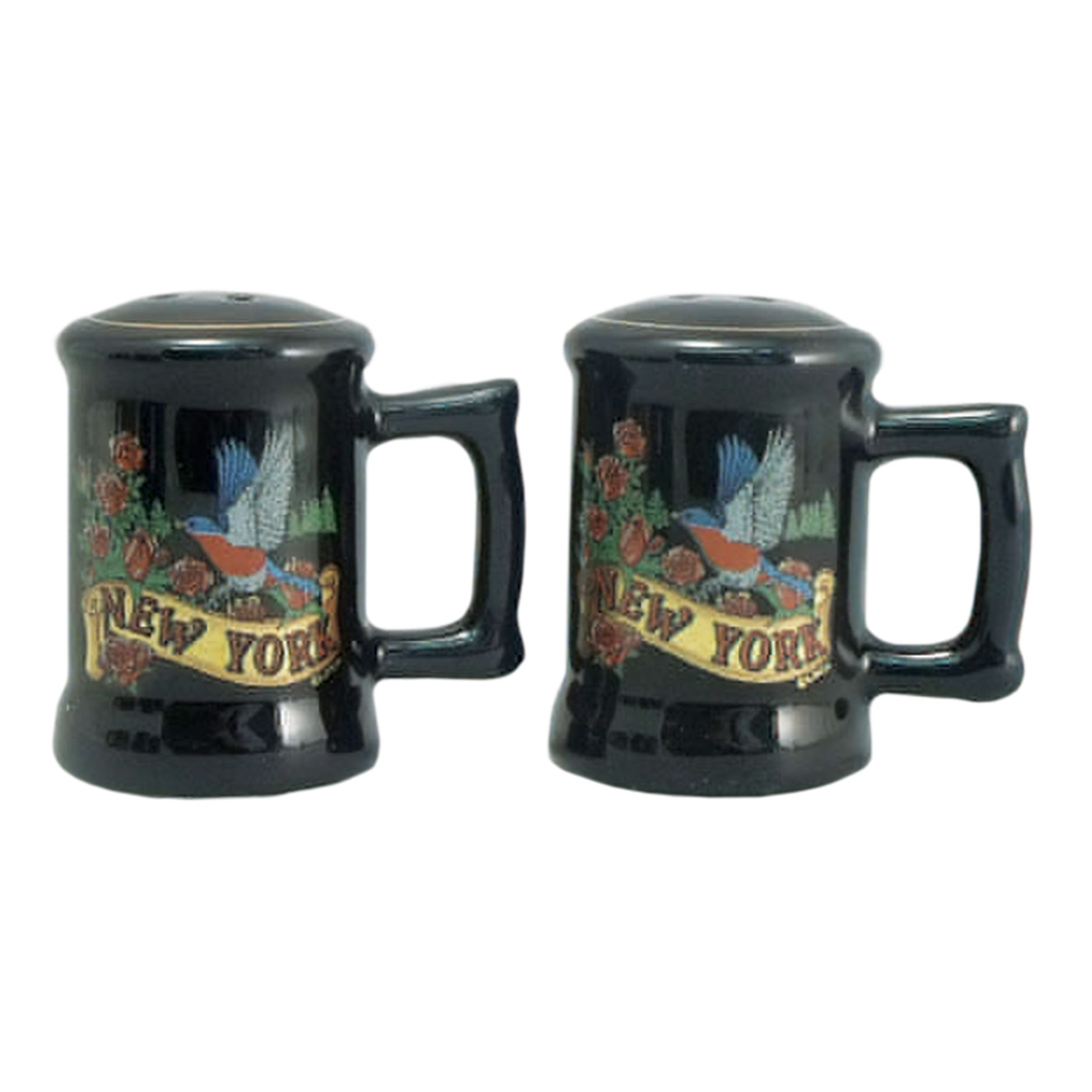 Black and Gold Salt & Pepper Shakers, New York 20432NY
