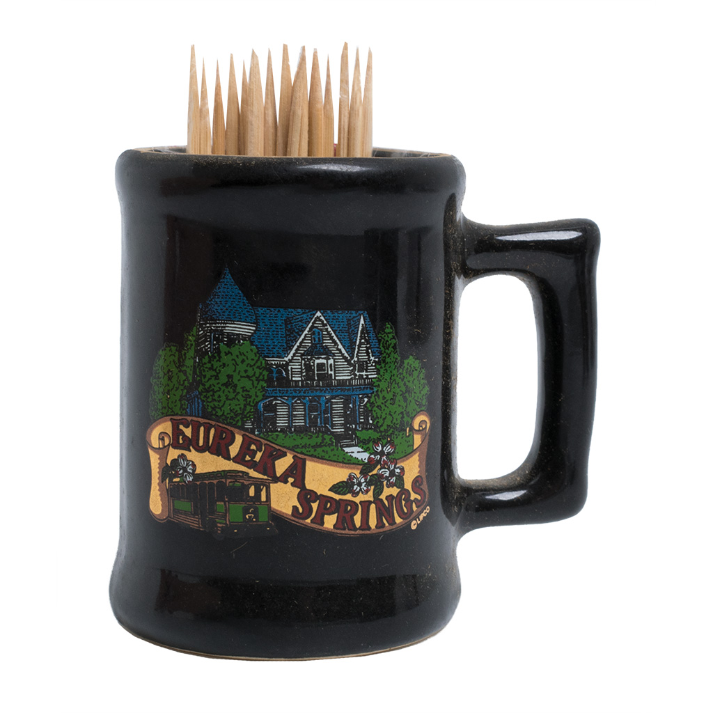 Black & Gold Toothpick Holder, Eureka Springs 20433ES