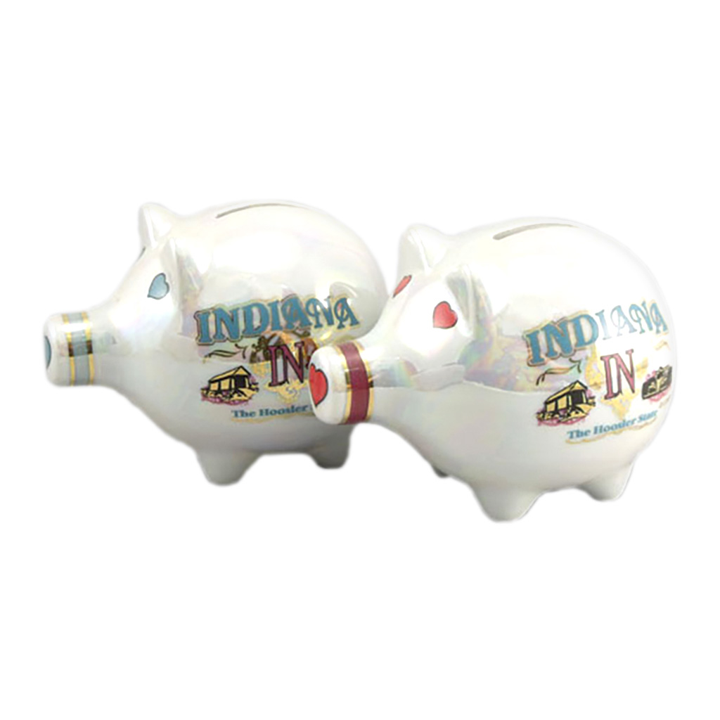 Luster Glaze Piggy Bank, Indiana 20476IN