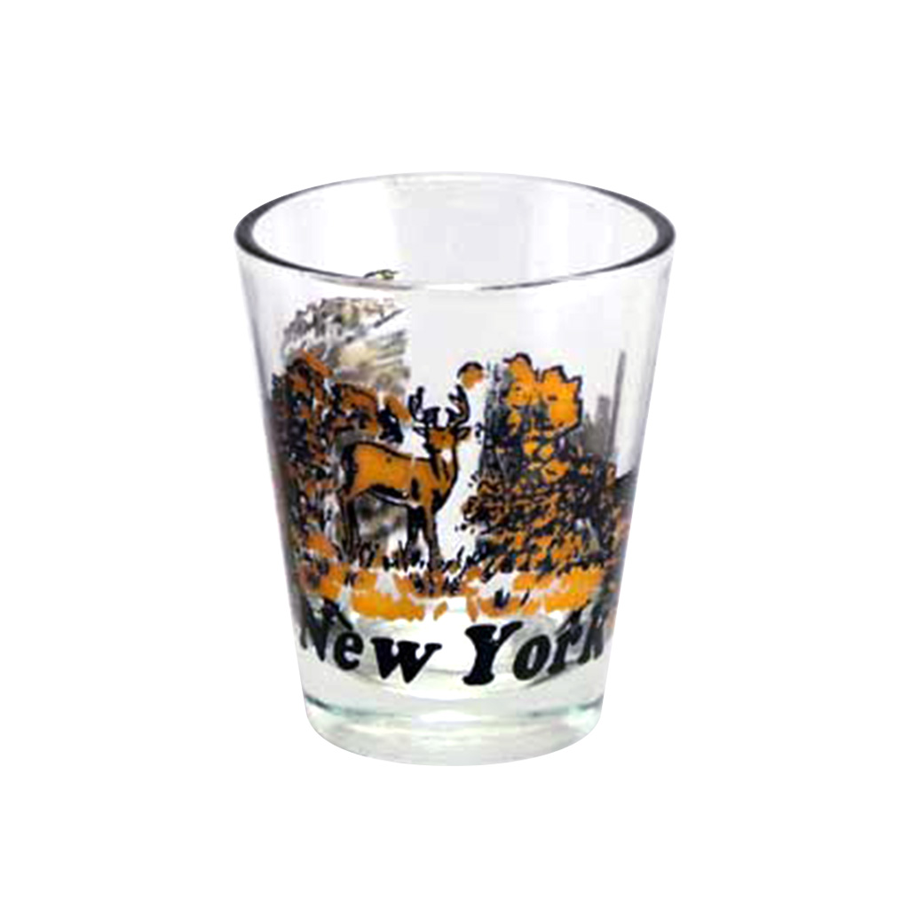 Black & Gold Shot Glass, New York 20505NY