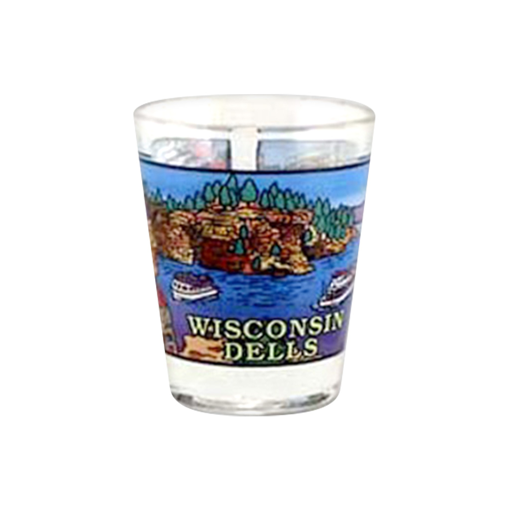 Wisconsin Dells Wrap Shot Glass 20785WID View 2