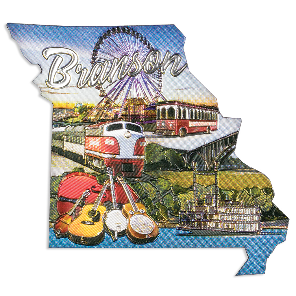 Branson MO State-Shape Foil Magnet 22474BR