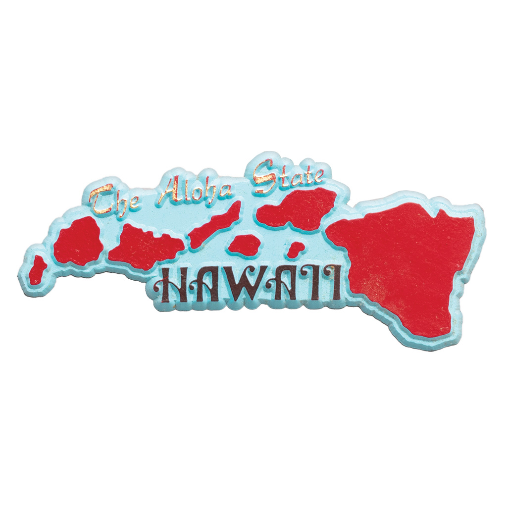 Hawaii Map 4-Color Magnet 3-500HI