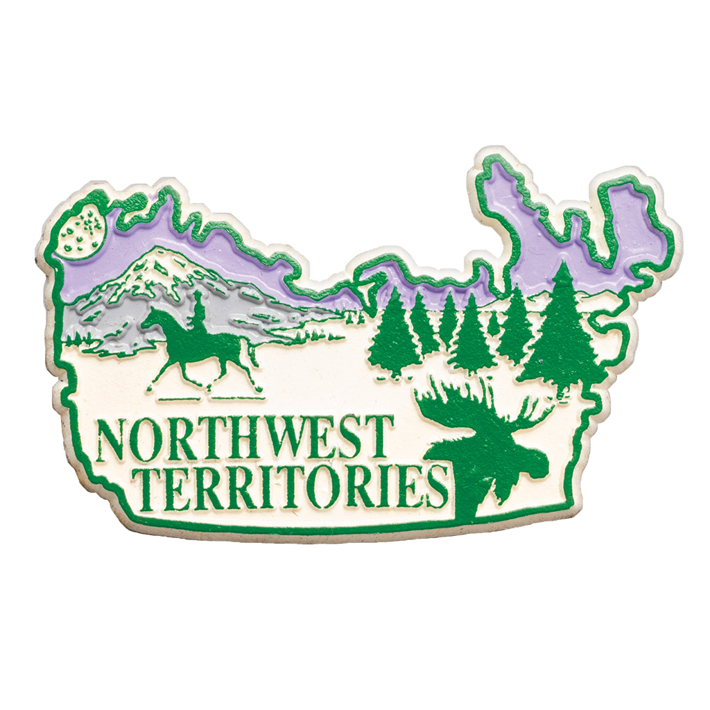 Northwest Territories Map 4-Color Magnet 3-500NWT