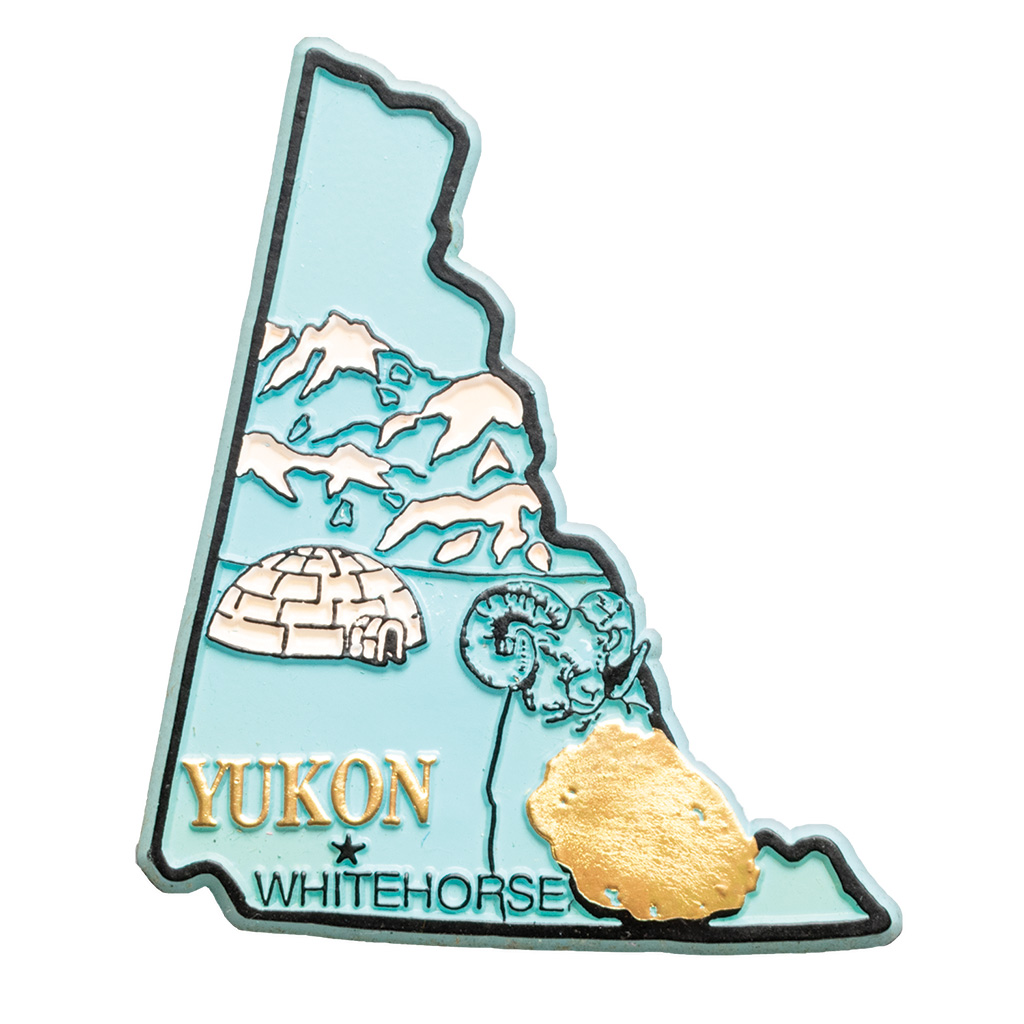 Yukon Map 4-Color Magnet 3-500YU