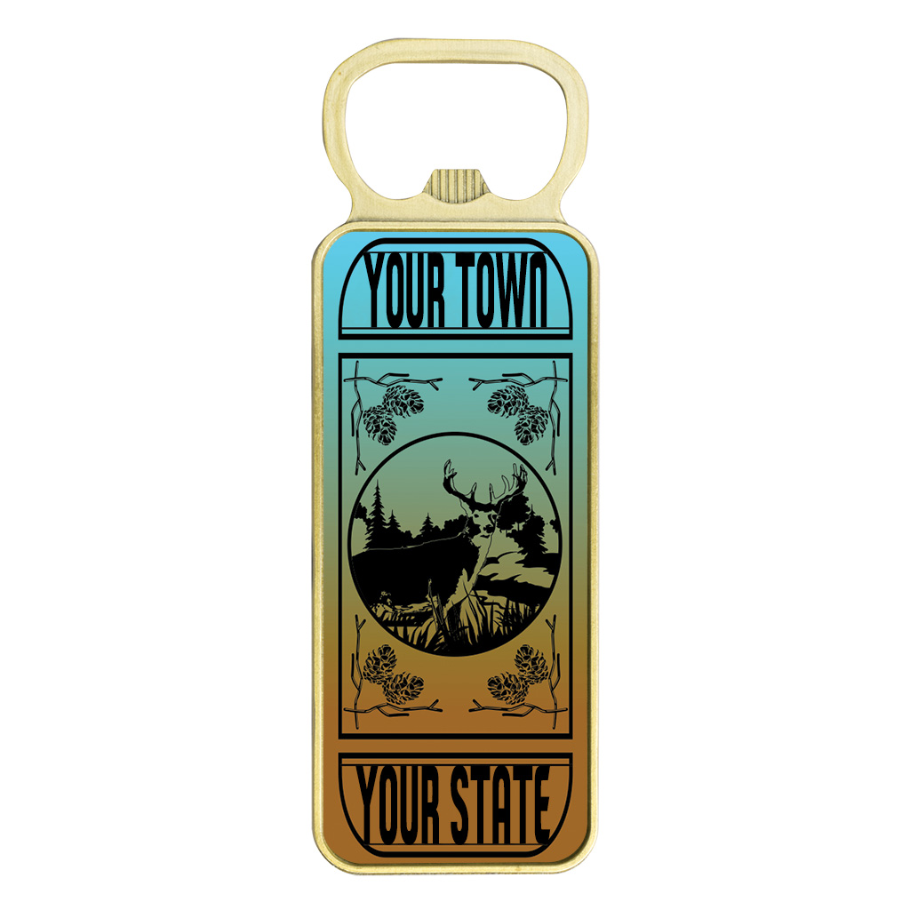 Bottle Opener Magnet, Deer Blend Design 40270DEE