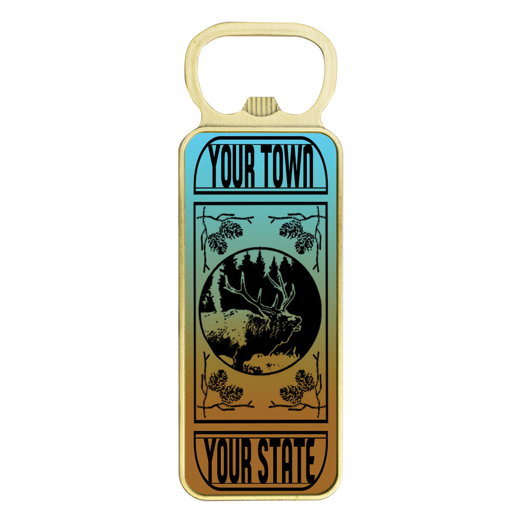 Bottle Opener Magnet, Elk Blend Design 40270ELK