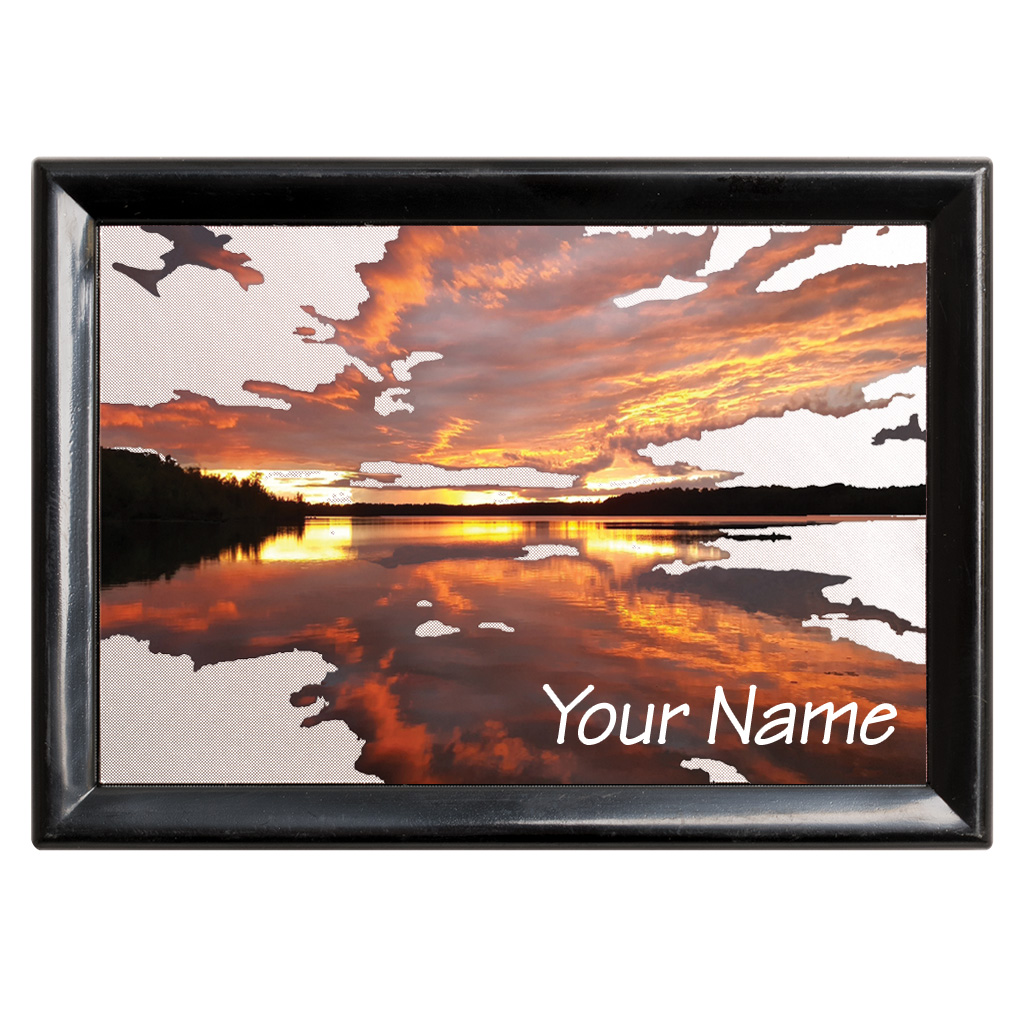 Foil Framed Magnet, Sunset Lake Design 40277LAK