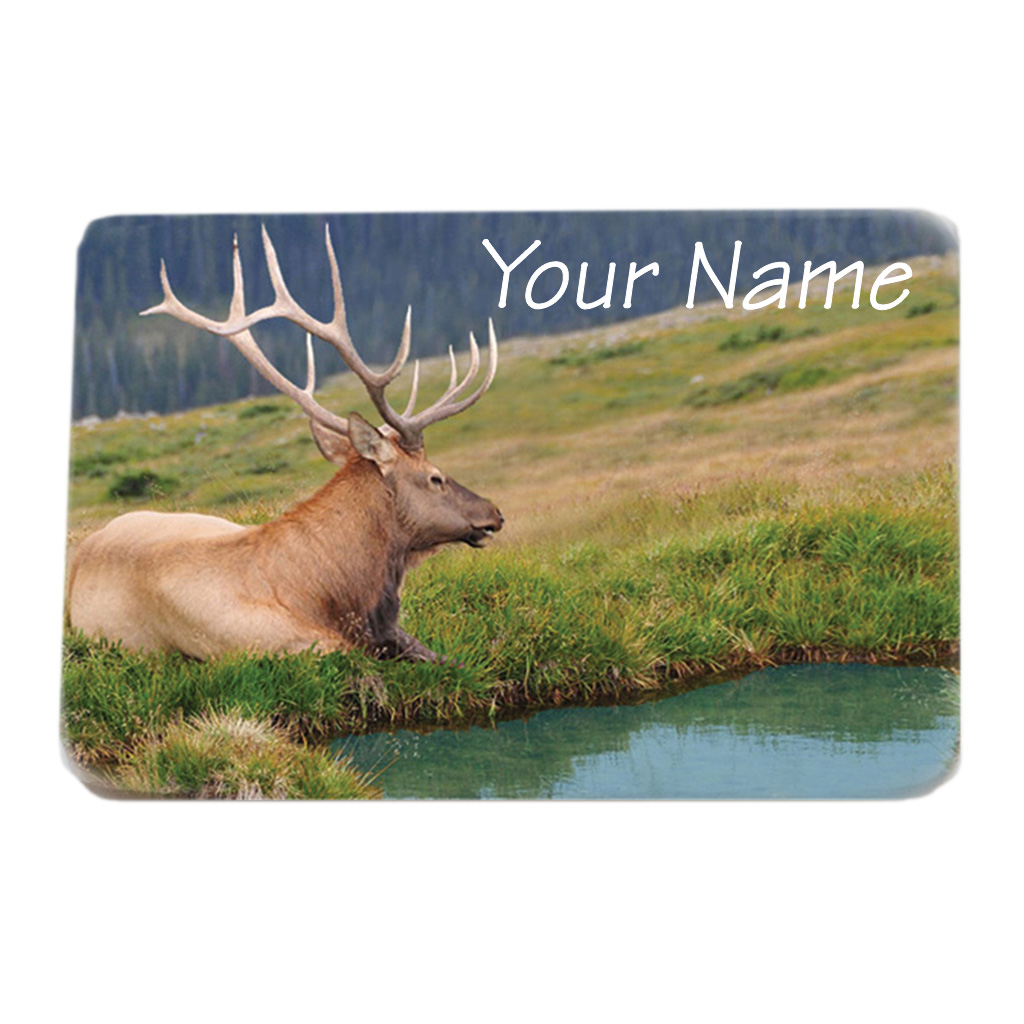 Rectangular Ceramic Magnet, Elk Design 40281ELK