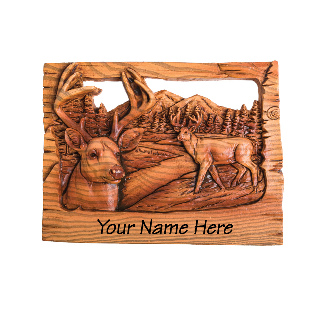 Wood Grain Deer Magnet 40349