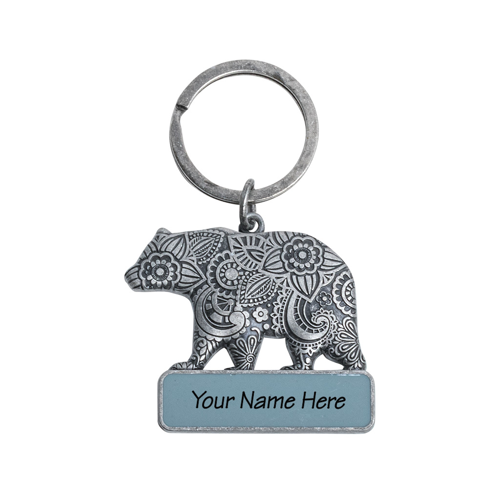 Bear Plaque Keyring 40379
