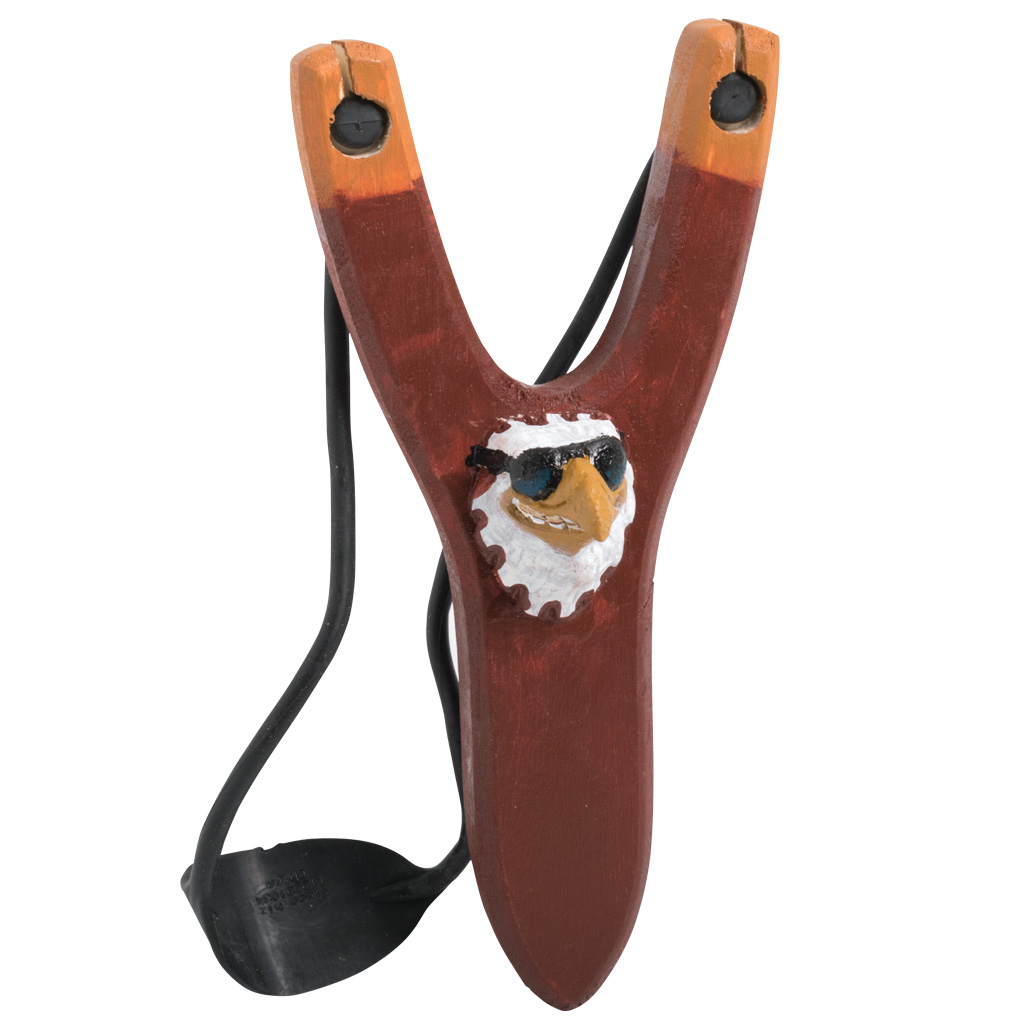 Carved Wood Comic Eagle Slingshot 62709