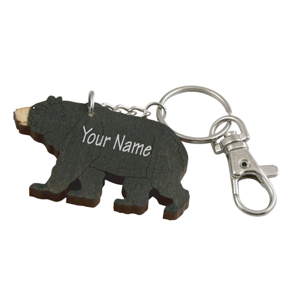 Laser Cut Bear Keychain 62797