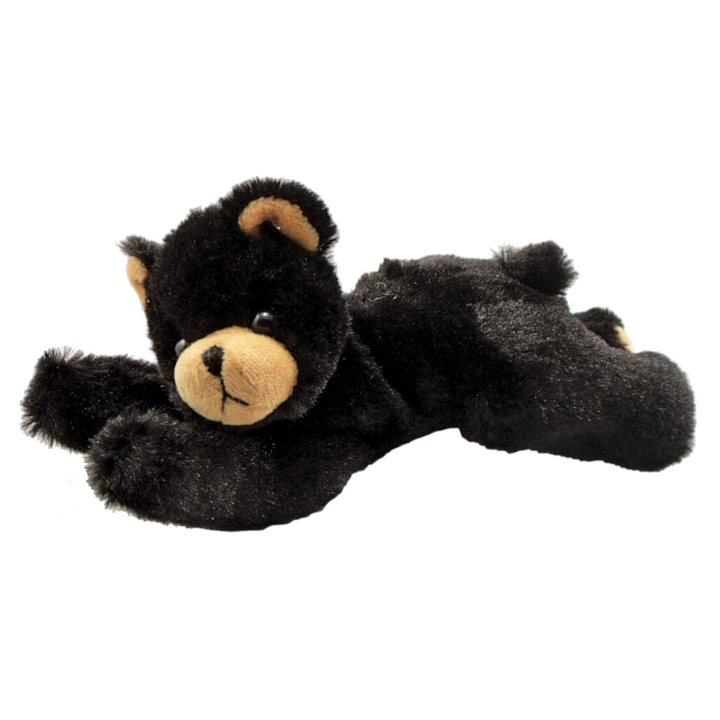 Plush Lying Black Bear 63228