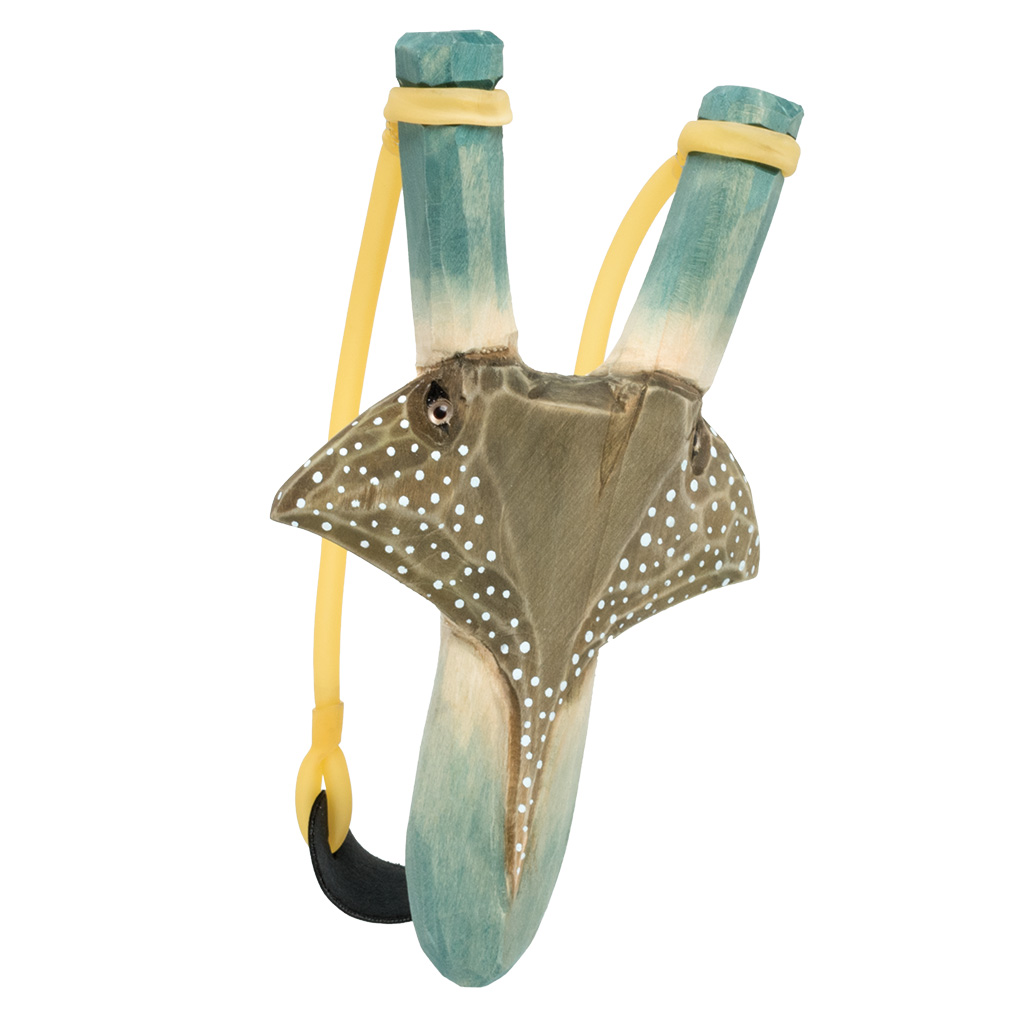 Carved Wood Sting Ray Slingshot 63469