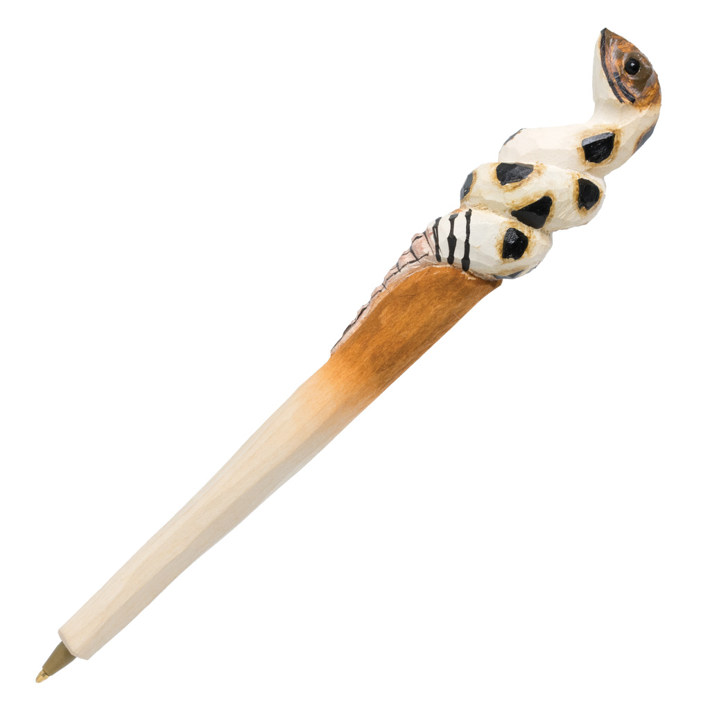 Carved Wood Rattlesnake Pen 63484