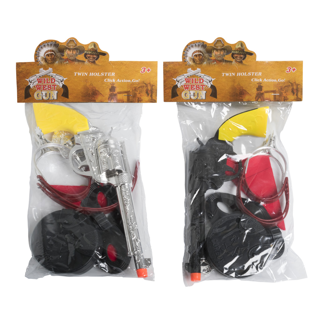 Electroplate Pistol Wild West Gun Set 63580