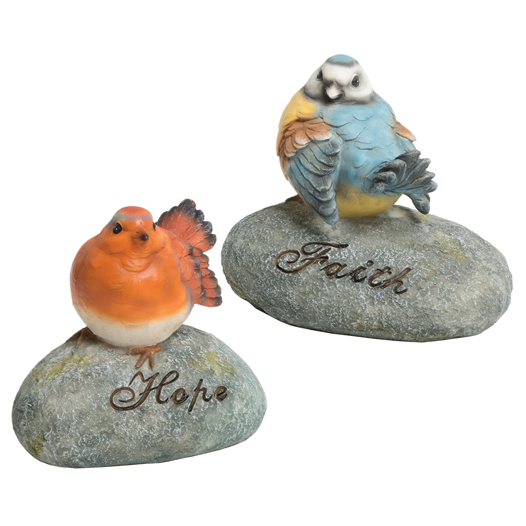 Faith & Hope Bird Figures 2 Assorted 63586