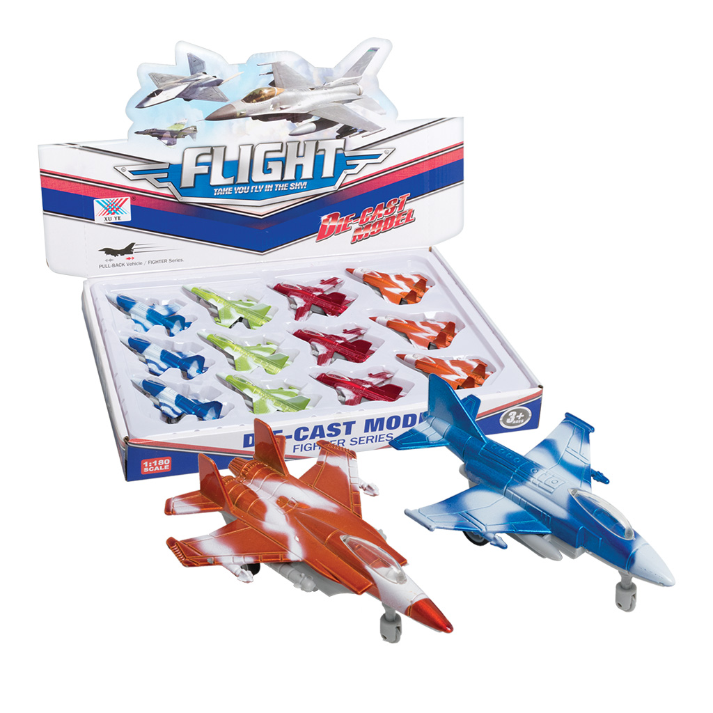 Pull Back Action Fighter Plane 4 Assorted 63619