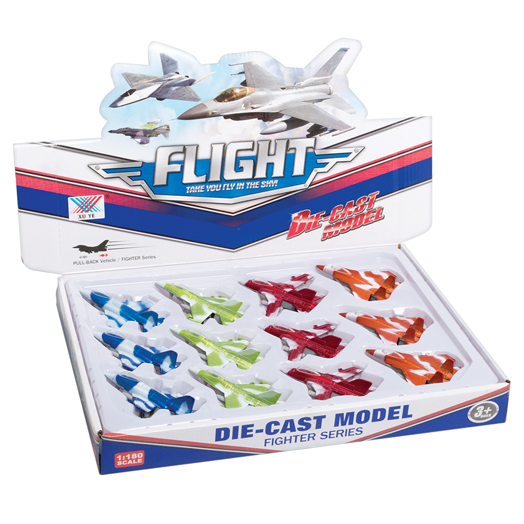 Pull Back Action Fighter Plane 4 Assorted 63619 View 2