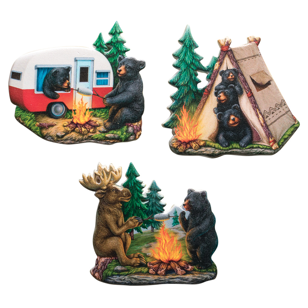Camping Bears Magnet 3 Assorted 63625PL